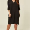 Black Relaxed Fit Split Sleeve Midi Dress -UK Skirt Sales 2023 2018 04 25 Ella Naomi DivineGrace32487