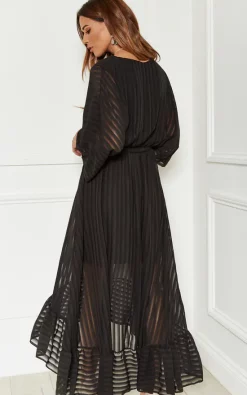 Black Plunge Maxi Dress -UK Skirt Sales 2023 2018 08 24 Jen Naomi LilahRose85368