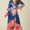 Liquorish Wrap Front Midi Tea Dress In Floral Print -UK Skirt Sales 2023 2019 02 11 Jen Naomi Liquorish4051