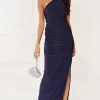 Angelina Navy One Shoulder Bridesmaid Dress
