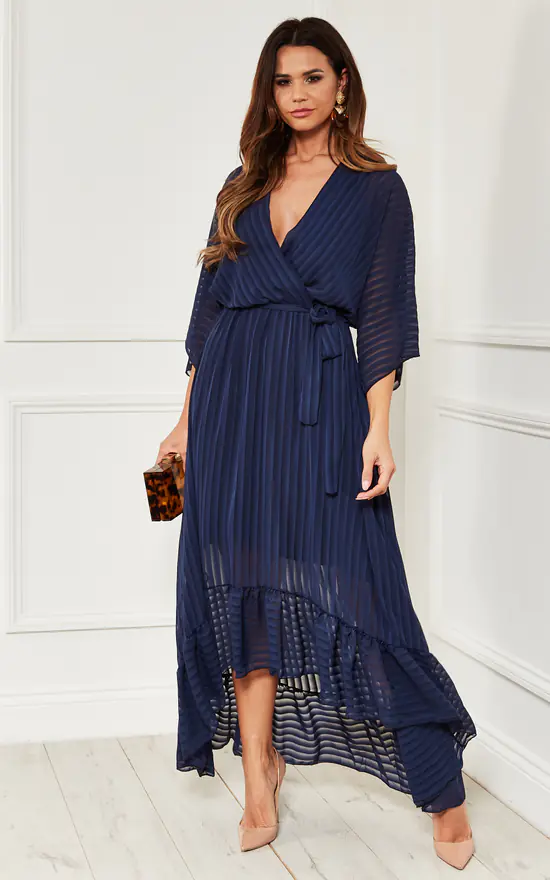 Navy Plunge Maxi Dress 4 Navy Plunge Maxi Dress - Image 2