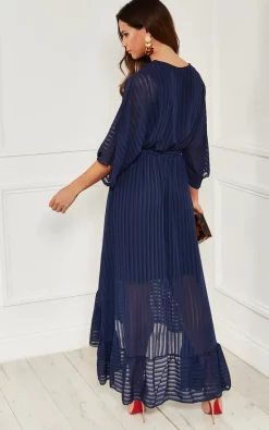 Navy Plunge Maxi Dress 9 Navy Plunge Maxi Dress -UK Skirt Sales 2023 2019 03 14 Ella Naomi LilahRose32274