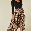 Satin Pleated Asymmetrical Midi Skirt In Leopard Print -UK Skirt Sales 2023 2019 03 25 Jen Shree Danna6920