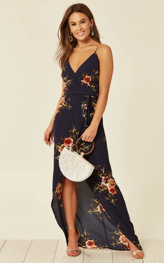 Exclusive Mia Navy Floral Wrap Dress 3 Exclusive Mia Navy Floral Wrap Dress