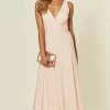 Lana Whipped Peach Maxi Bridesmaid Dress -UK Skirt Sales 2023 2019 07 31 Susie Dom RevieLondon61380