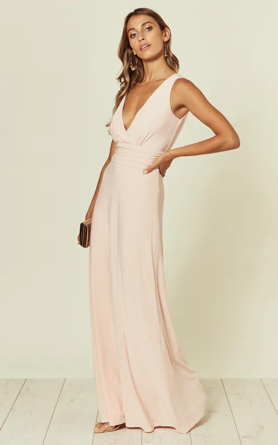 Lana Whipped Peach Maxi Bridesmaid Dress 4 Lana Whipped Peach Maxi Bridesmaid Dress - Image 2