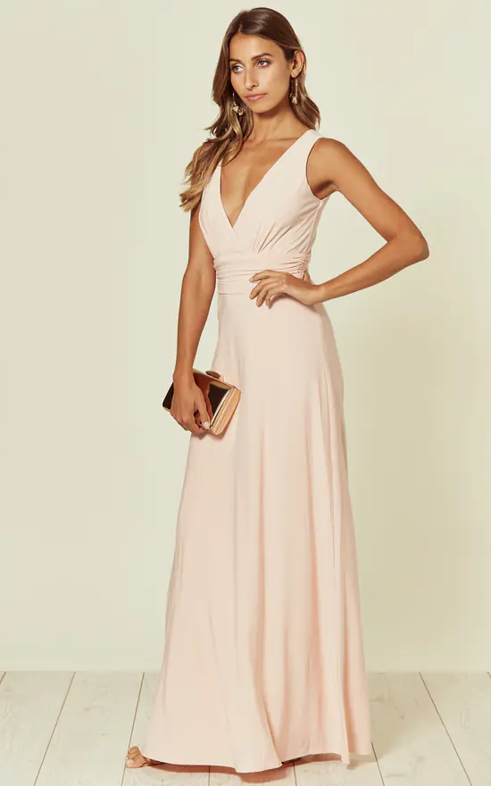 Lana Whipped Peach Maxi Bridesmaid Dress 5 Lana Whipped Peach Maxi Bridesmaid Dress - Image 3