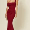 Off The Shoulder Pleated Waist Maxi Dress In Wine Red 2 Off The Shoulder Pleated Waist Maxi Dress In Wine Red -UK Skirt Sales 2023 2019 09 04 Susie Amy Goddiva98581