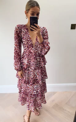 Ashton Ruffle Midi Dress Coral Abstract -UK Skirt Sales 2023 20200318 154515529 iOS 1