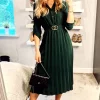 Belted Shirt Midi Dress In Green -UK Skirt Sales 2023 2021 02 05 Megan Sasha Mela12