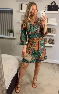 Joe Browns Patchwork Print Mix Smock Dress