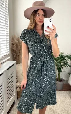 ONLY Midi Shirt Dress In Green Animal Print -UK Skirt Sales 2023 2021 04 06 Cara bestsellers 05 04 2021 23 55 06
