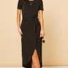 Object Midi Jersey Wrap Dress In Black 1 Object Midi Jersey Wrap Dress In Black -UK Skirt Sales 2023 2021 06 25 SF TOM Mollie Object0472