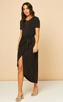 Object Midi Jersey Wrap Dress In Black -UK Skirt Sales 2023 2021 06 25 SF TOM Mollie Object0483