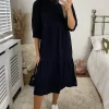 Noisy May Tiered Denim Midi Dress In Black 2 Noisy May Tiered Denim Midi Dress In Black -UK Skirt Sales 2023 2021 08 20 Megan Cara NoisyMay17