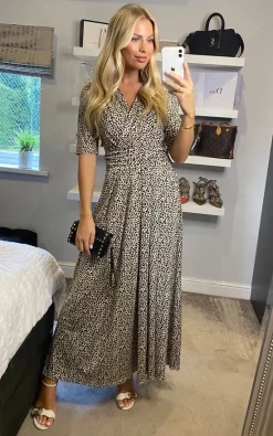 Jolie Moi Animal Print Jersey Maxi Dress, Neutral Animal -UK Skirt Sales 2023 2021 09 22 Megan Sasha JolieMoi26
