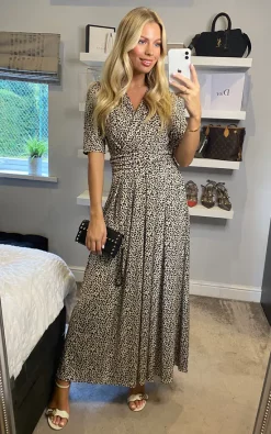 Jolie Moi Animal Print Jersey Maxi Dress, Neutral Animal -UK Skirt Sales 2023 2021 09 22 Megan Sasha JolieMoi27