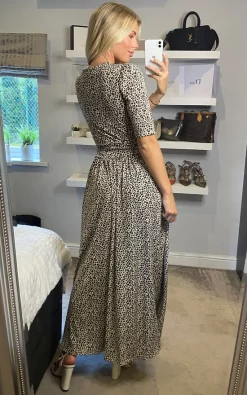 Jolie Moi Animal Print Jersey Maxi Dress, Neutral Animal -UK Skirt Sales 2023 2021 09 22 Megan Sasha JolieMoi30