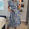 Yumi Zebra Print Shirt Dress In Blue -UK Skirt Sales 2023 2022 02 04 Sasha Yumi20