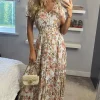 Multi Cream Vintage Floral Tiered Maxi Dress -UK Skirt Sales 2023 2022 03 16 Sasha Izabel27