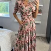 Molly Jersey Maxi Dress In Pink Floral -UK Skirt Sales 2023 2022 03 21 Sasha JolieMoi2