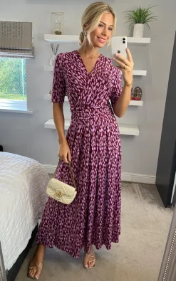 Molly Jersey Maxi Dress In Abstract Multi