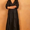 Tiered Maxi Smock Dress Black 1 Tiered Maxi Smock Dress Black -UK Skirt Sales 2023 2022 03 31 Jen Julia OST23916