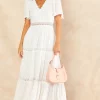 Christine Angel Sleeve Tiered Midi Dress In White -UK Skirt Sales 2023 2022 04 12 Jen Mollie BlueVanilla27580