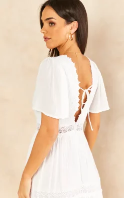 Christine Angel Sleeve Tiered Midi Dress In White 9 Christine Angel Sleeve Tiered Midi Dress In White -UK Skirt Sales 2023 2022 04 12 Jen Mollie BlueVanilla27597