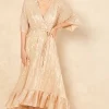 Sequin Plunge Maxi Dress In Gold -UK Skirt Sales 2023 2022 05 31 Jen Amy Bella Blue41287