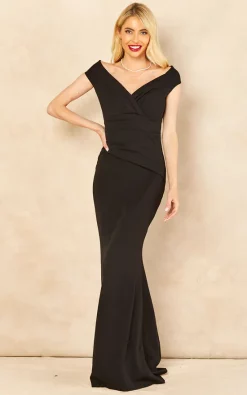 Bardot Pleated Occasion Maxi Dress In Black -UK Skirt Sales 2023 2022 05 31 Jen Amy Goddiva39733