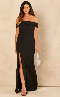Black Bandeau Maxi Gown