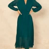 Amryn Collar V Neck Pleated Midi Dress 1 Amryn Collar V Neck Pleated Midi Dress -UK Skirt Sales 2023 2022 07 21 Jen Chynna BlueVanilla58048