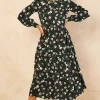 White And Green Floral Print Long Sleeve Smock Dress 2 White And Green Floral Print Long Sleeve Smock Dress -UK Skirt Sales 2023 2022 07 21 Jen Meg Bella Blue60252