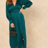 Green Spot V Neck Split Front Midi Dress 1 Green Spot V Neck Split Front Midi Dress -UK Skirt Sales 2023 2022 09 06 Jen Naomi Gini77970