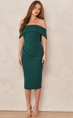 Kelsey Green Bardot Pencil Dress With Gather Detail In Scuba Crepe 7 Kelsey Green Bardot Pencil Dress With Gather Detail In Scuba Crepe -UK Skirt Sales 2023 2022 09 13 Tom Chynna EdieB10350
