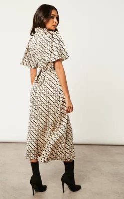 Cowl Neck Midi Dress With Angel Sleeve -UK Skirt Sales 2023 2022 09 27 Jen Shree BlueVanilla2453