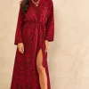 Red Leopard Print Long Sleeve Maxi Dress -UK Skirt Sales 2023 2022 11 16 Tom Julia IndiaGray 7 1