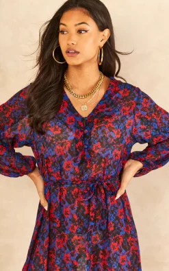 Red And Blue Floral Long Sleeve Tiered Dress 9 Red And Blue Floral Long Sleeve Tiered Dress -UK Skirt Sales 2023 2022 11 16 Tom Mollie IndiaGray20805