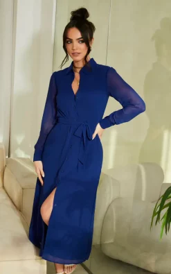 Long Sleeve Shirt Dress In Royal Blue 7 Long Sleeve Shirt Dress In Royal Blue -UK Skirt Sales 2023 2023 01 20 CLOUD9 Tom Mollie Bella Blue32923