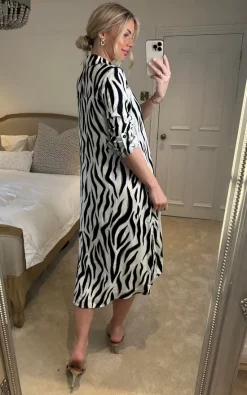 Apricot Cream Zebra Oversized Shirt Dress -UK Skirt Sales 2023 2023 02 01 Sasha Apricot67