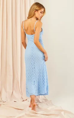 Bardot Lace Midi Dress In Light Blue -UK Skirt Sales 2023 2023 02 10 Jen39609