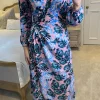 Floral Print Long Sleeves Wrap Dress With Belt Fastening In Multicolour 1 Floral Print Long Sleeves Wrap Dress With Belt Fastening In Multicolour -UK Skirt Sales 2023 2023 02 13 Sasha Danna28