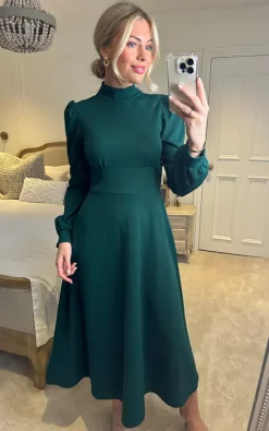 Green Long Sleeve Turtle Neck Midi Dress -UK Skirt Sales 2023 2023 02 14 Sasha Signage35
