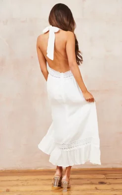 V Neck Back Tie Detail Lace Midi Dress In Ivory White 9 V Neck Back Tie Detail Lace Midi Dress In Ivory White -UK Skirt Sales 2023 2023 02 22 Sunset Tom Jenna FScollection46833