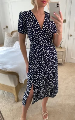 Mela Spot Midi Tea Dress In Navy 7 Mela Spot Midi Tea Dress In Navy -UK Skirt Sales 2023 2023 02 23 Sasha Mela53