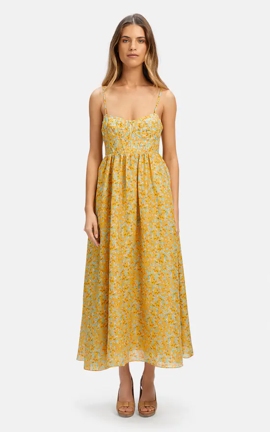 Bardot Midi Cami Dress In Animal Abstract Print 4 Bardot Midi Cami Dress In Animal Abstract Print - Image 2