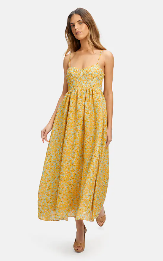 Bardot Midi Cami Dress In Animal Abstract Print 3 Bardot Midi Cami Dress In Animal Abstract Print