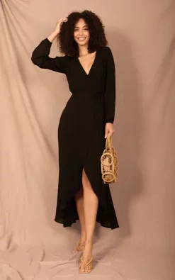 Jagger Maxi Dress In Black -UK Skirt Sales 2023 Dancing Leopard5468