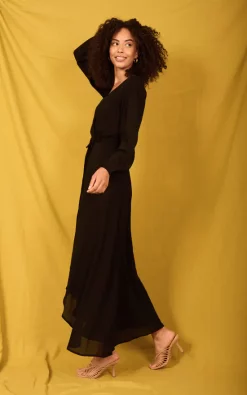 Jagger Maxi Dress In Black -UK Skirt Sales 2023 DancingLeopard5480